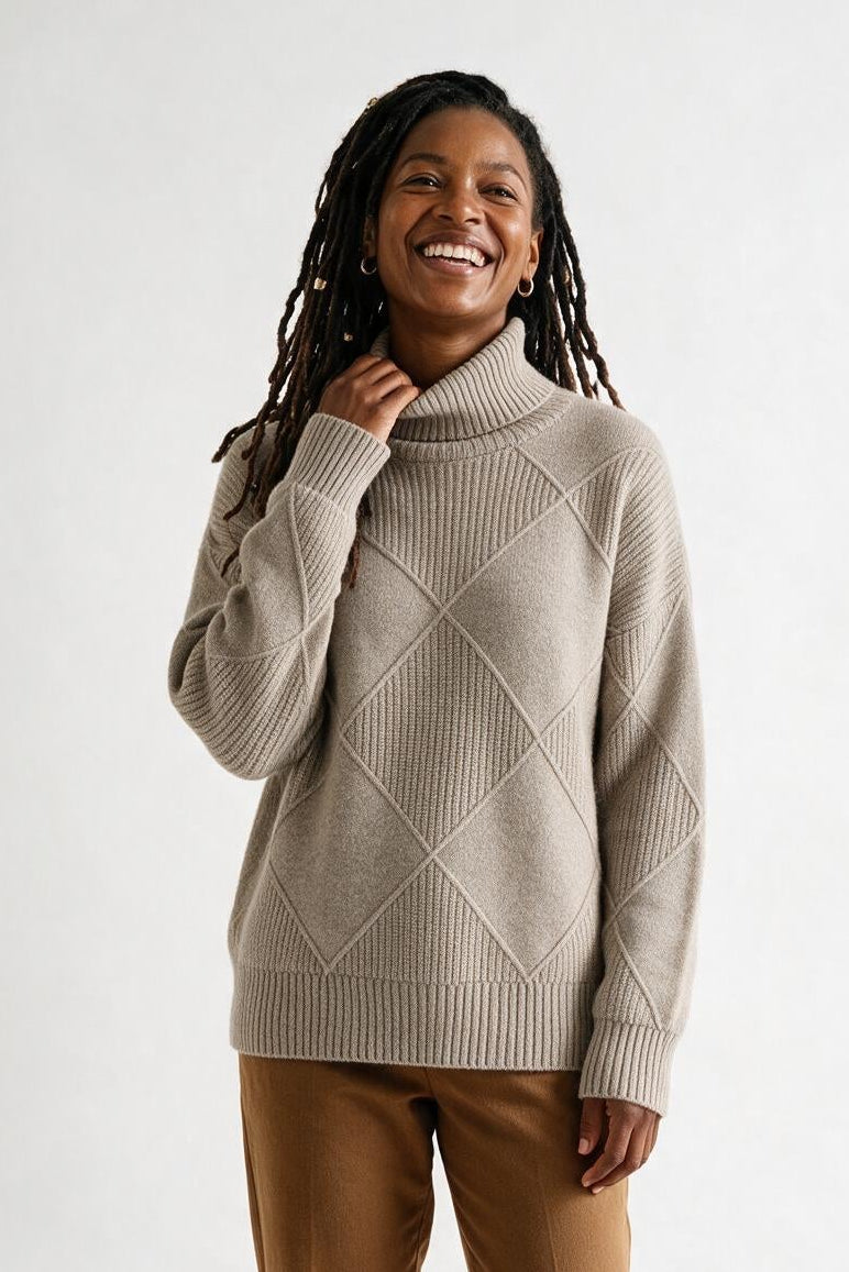SOLTERI Kuscheliger Kaschmir Damen Rollkragenpullover