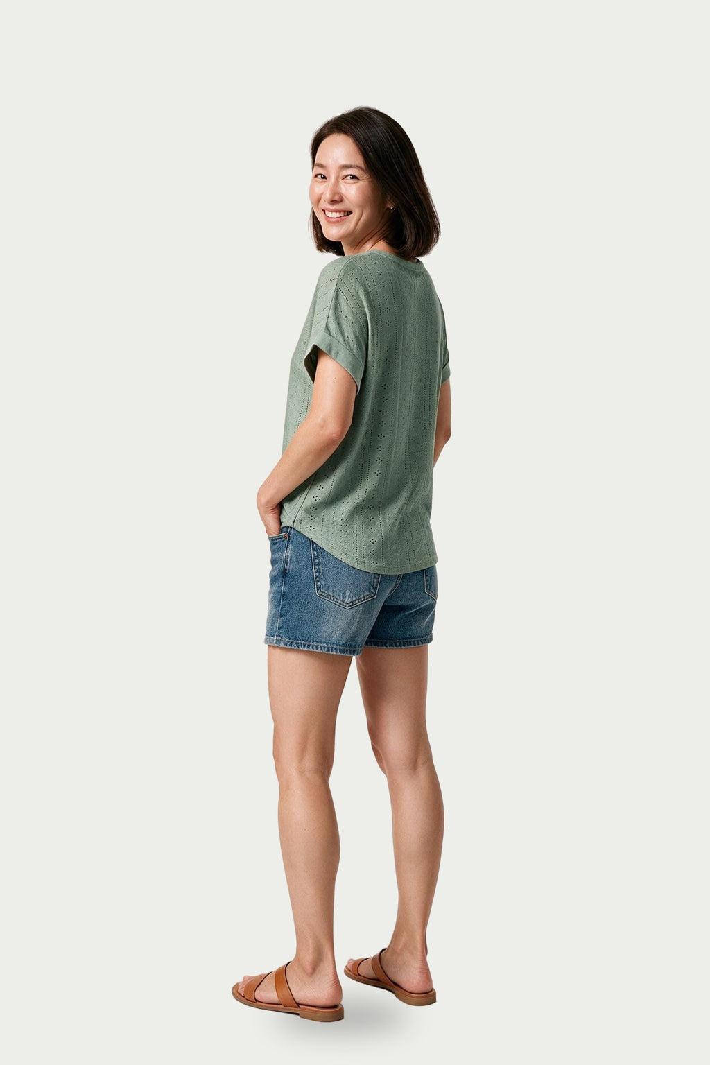 SOLTERI Maren - Broderie-Texture Relaxed Tee
