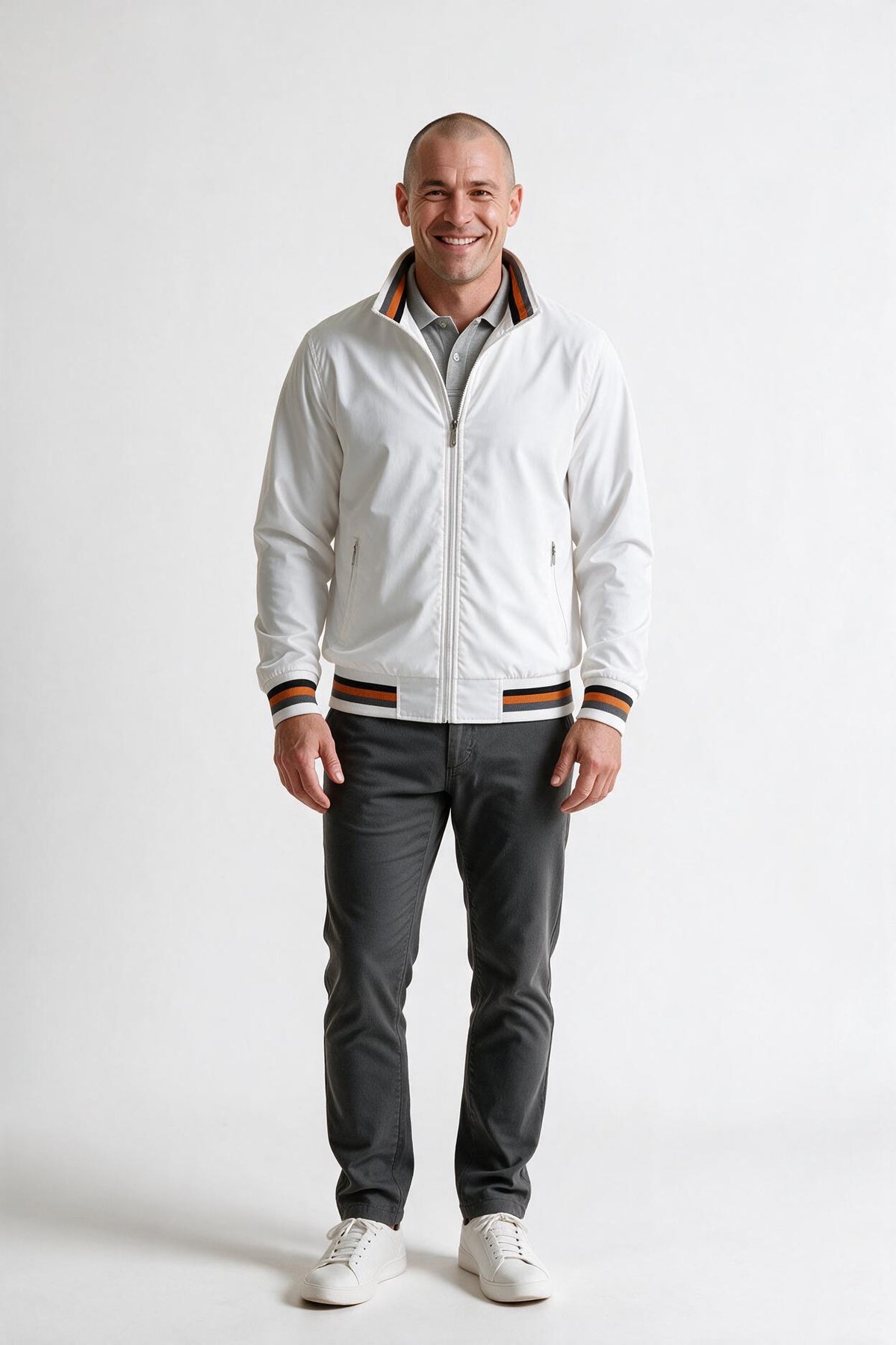 SOLTERI Hadley - Water-Resistant Windbreaker - White