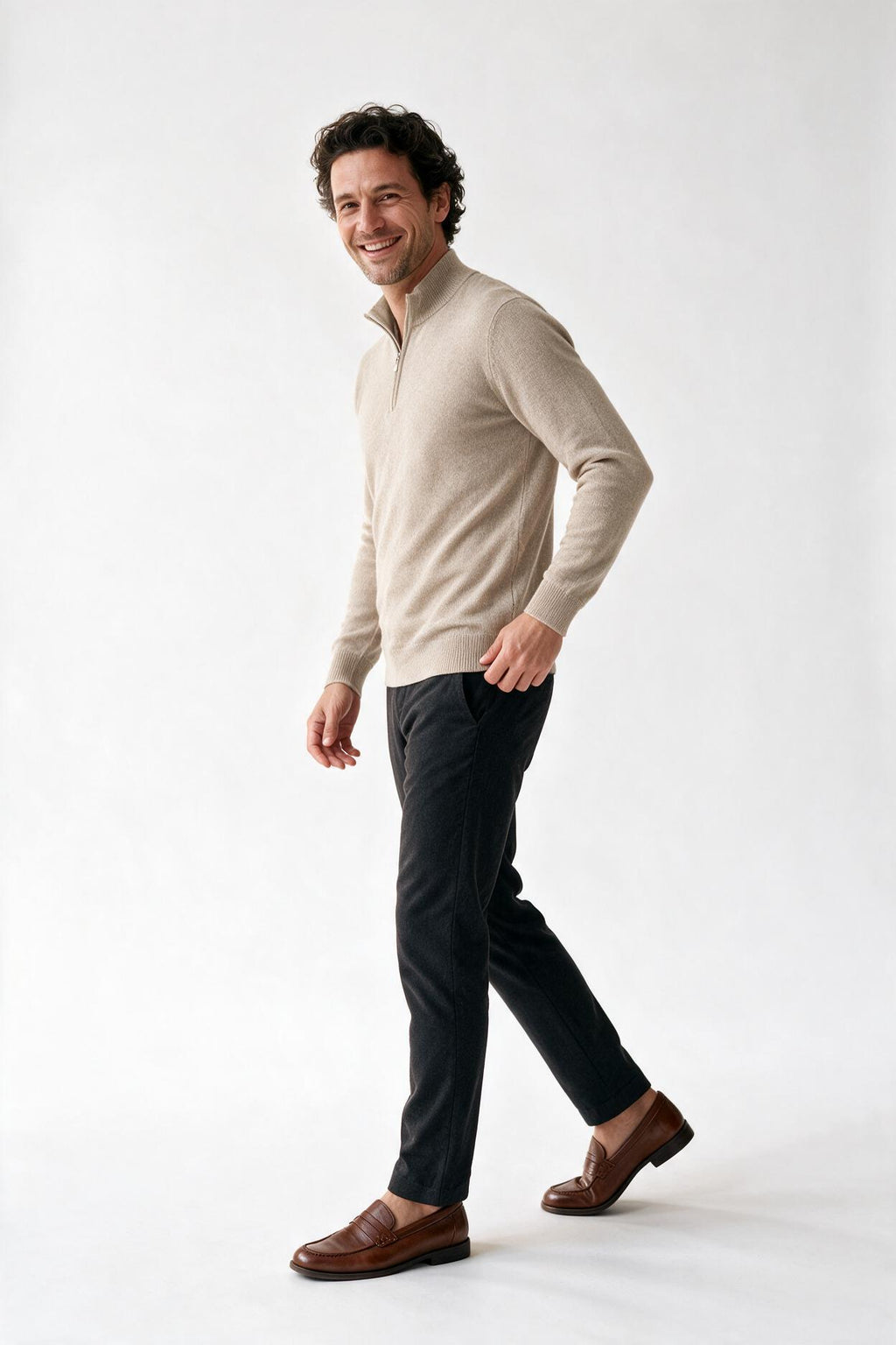 SOLTERI Men's Half-Zip Sweater