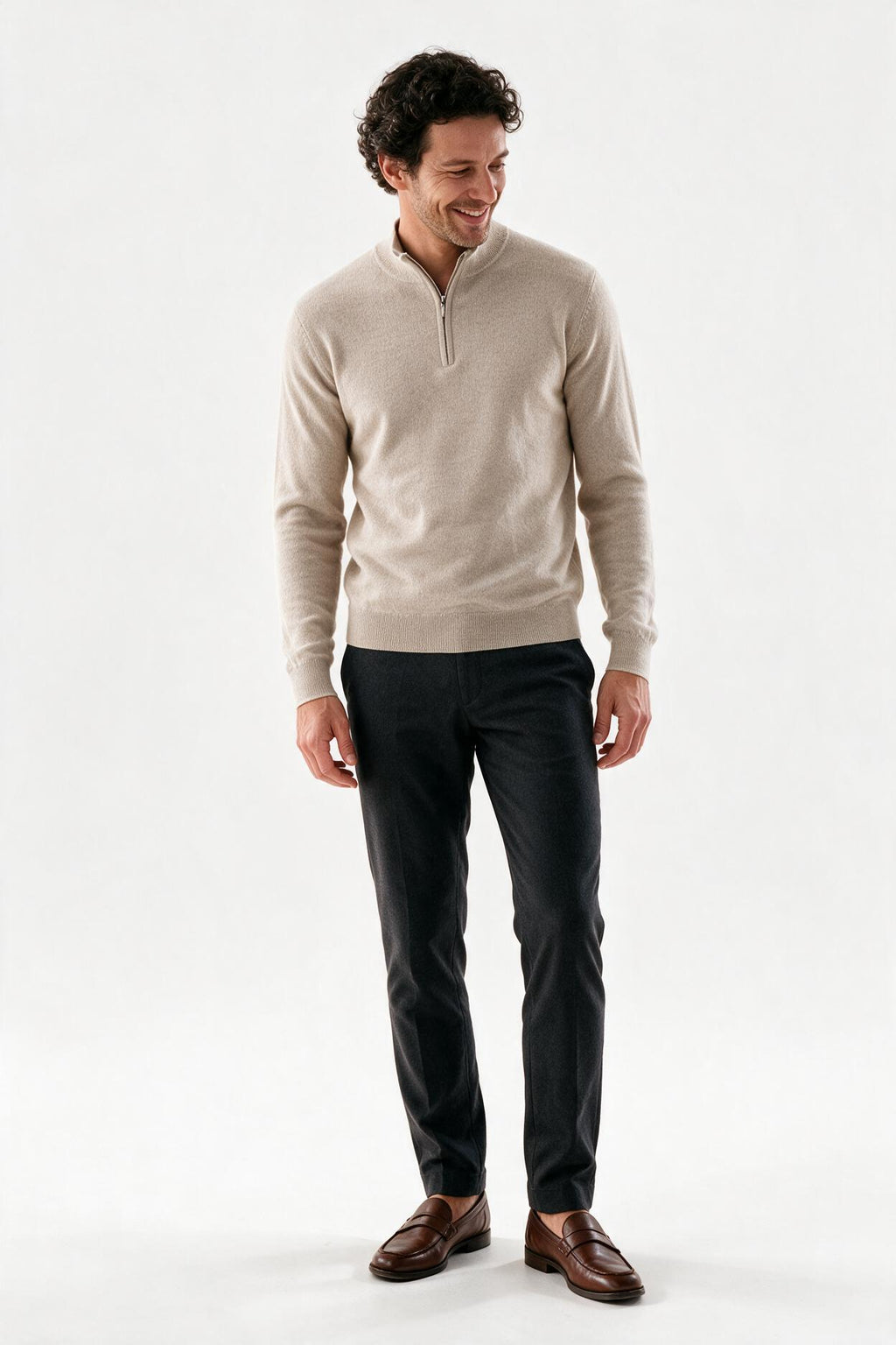 SOLTERI Men's Half-Zip Sweater