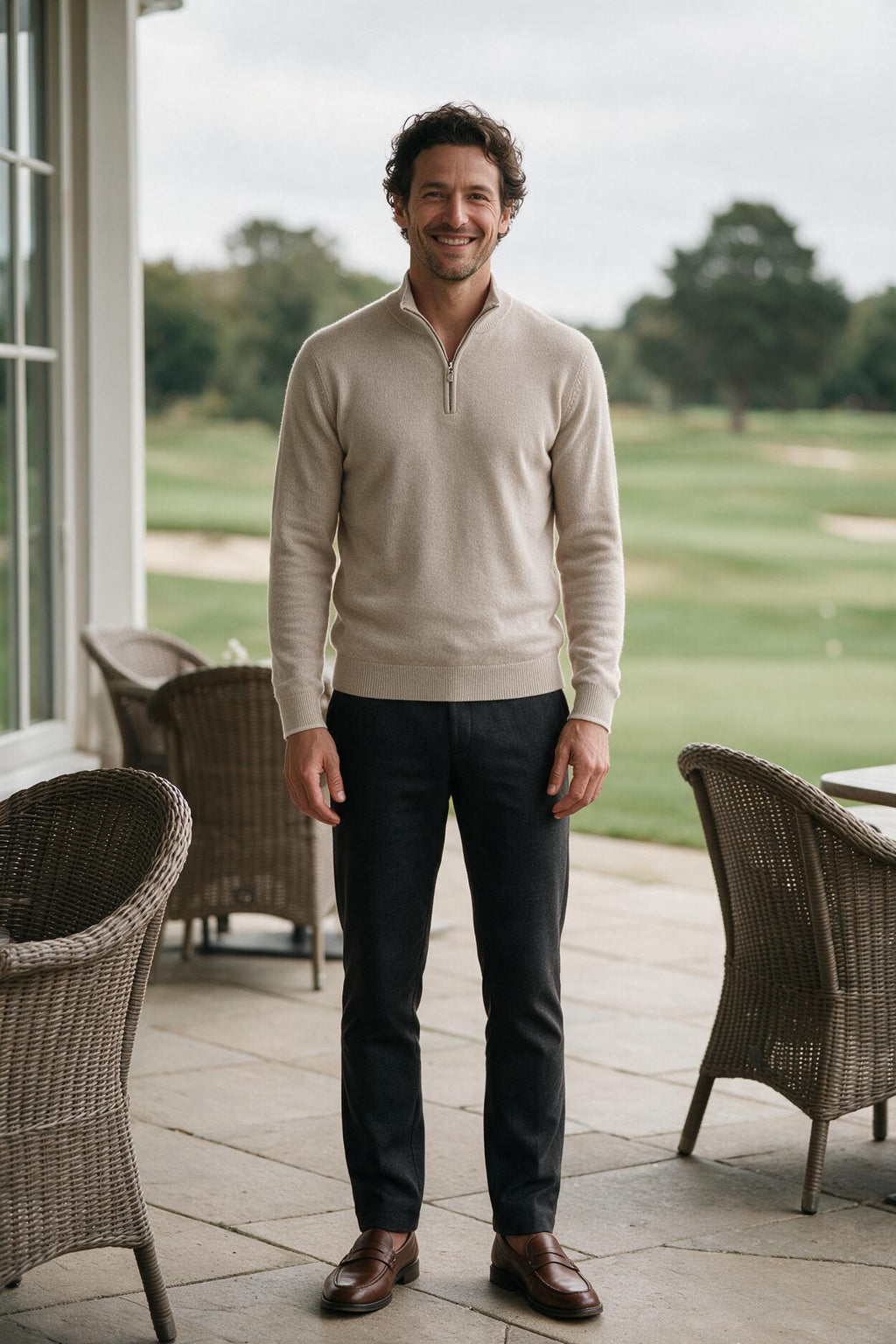 SOLTERI Men's Half-Zip Sweater
