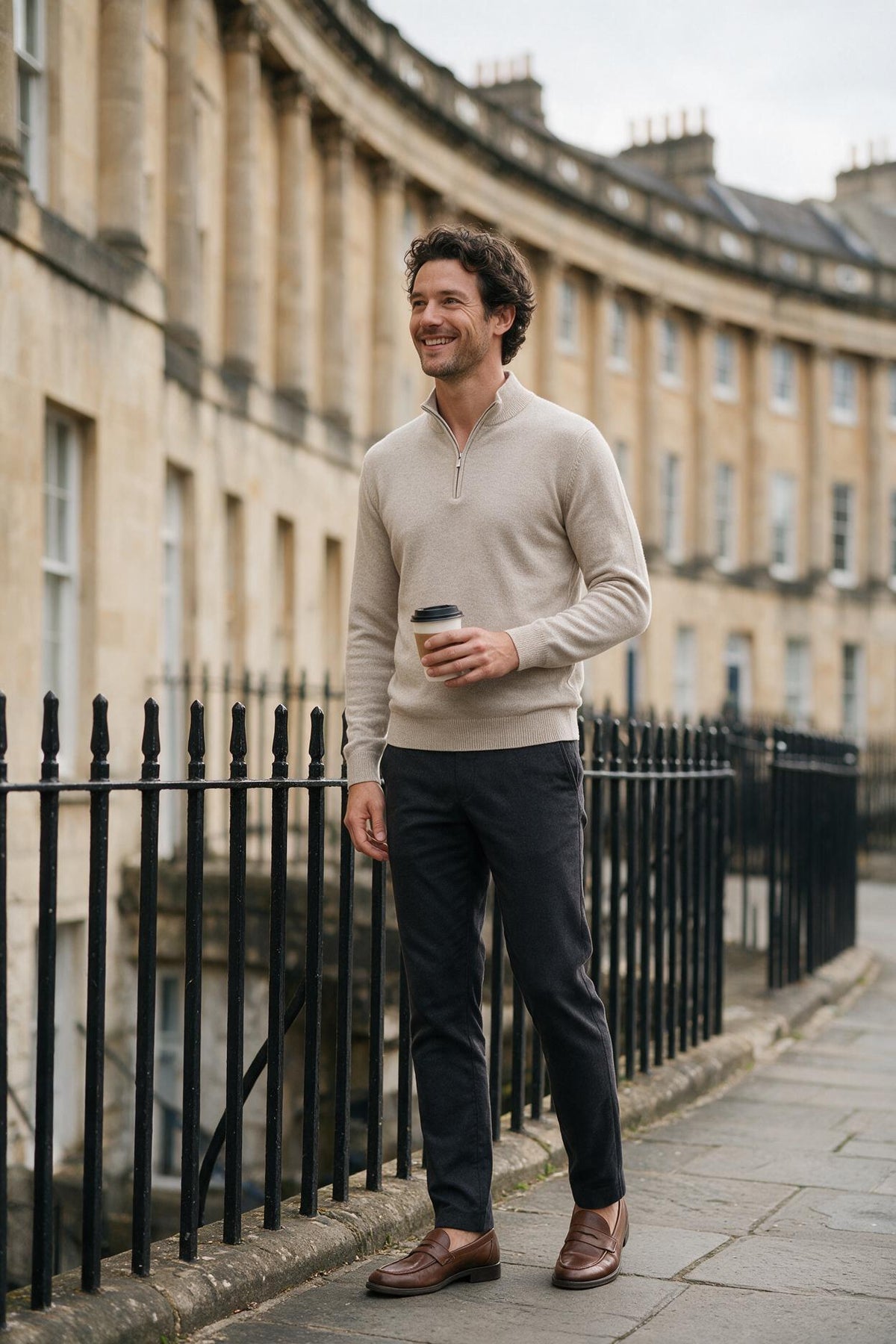 SOLTERI Men's Half-Zip Sweater