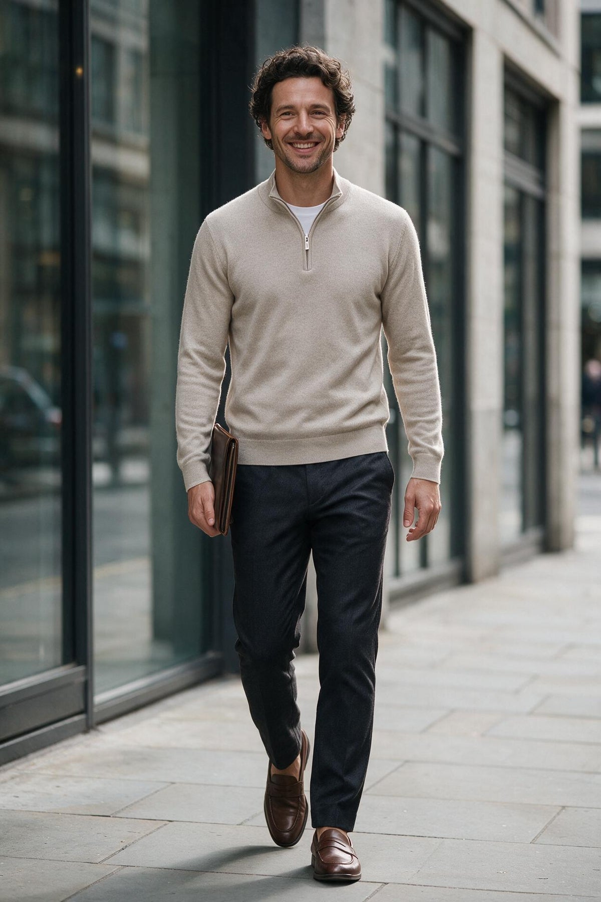SOLTERI Men's Half-Zip Sweater