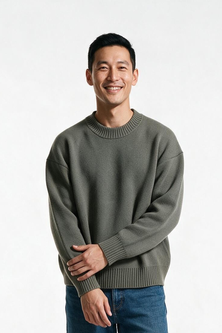 SOLTERI Cranleigh - Dropped-Shoulder Crew Neck Sweater