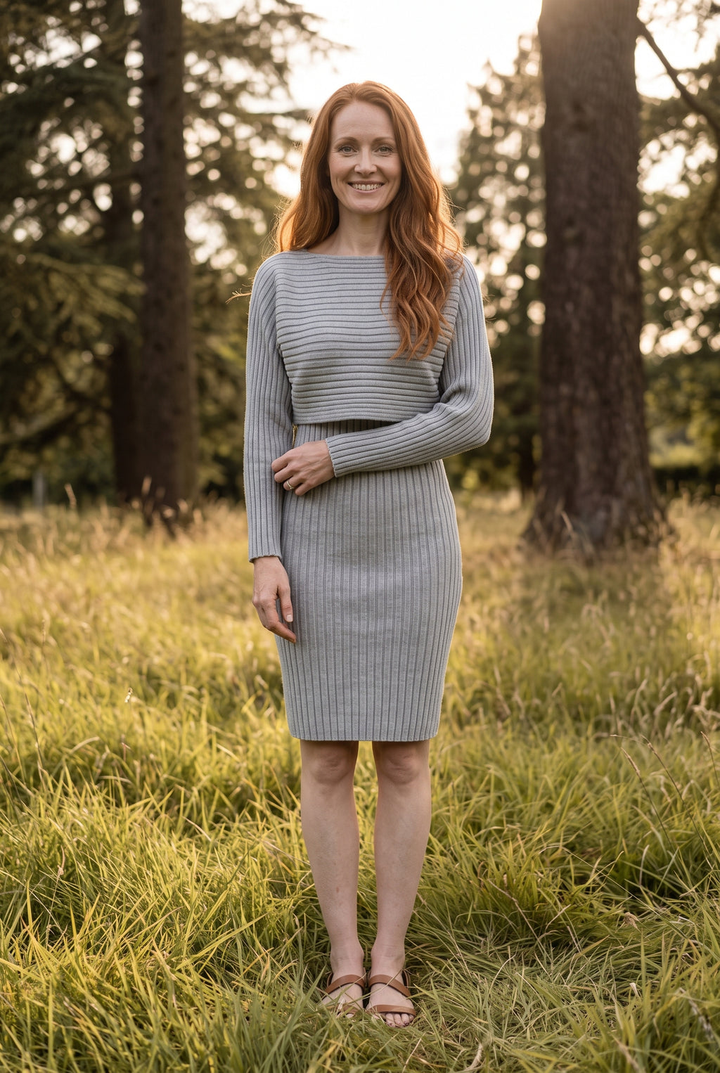 SOLTERI Isabella - Ribbed Knit Midi Set