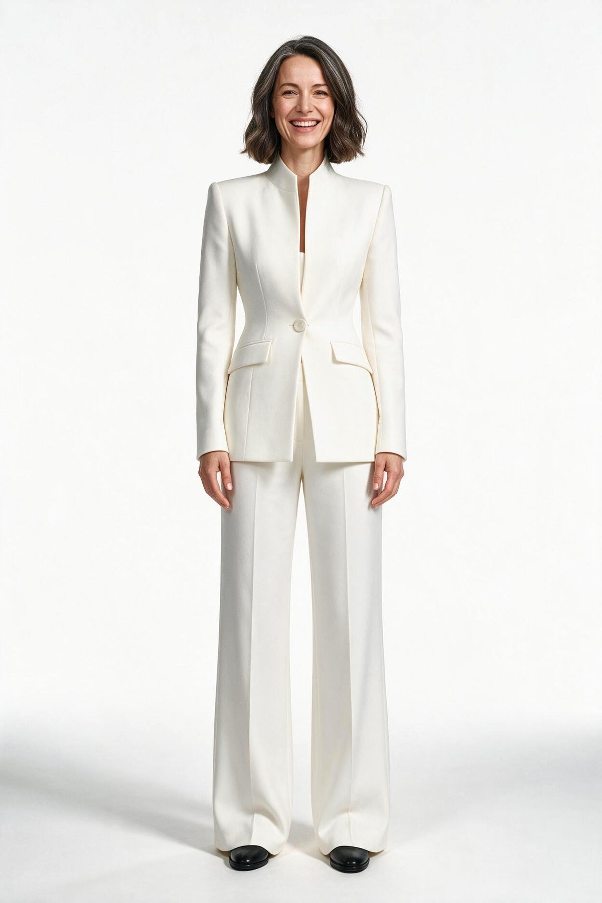 SOLTERI Isadora - Tailored Two-Piece Suit Set - White