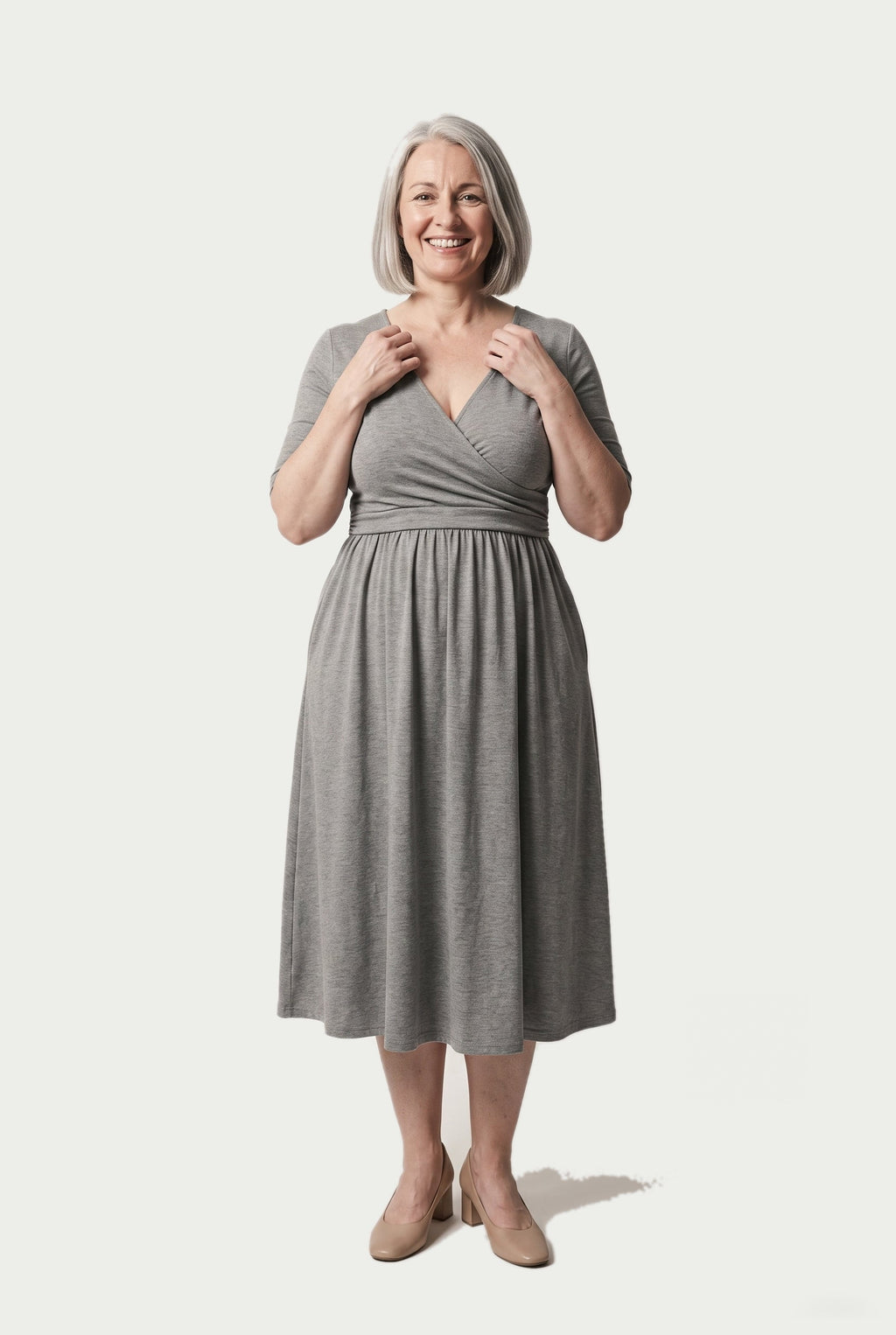 SOLTERI Juliette - Elegant Wrap Front Summer Dress