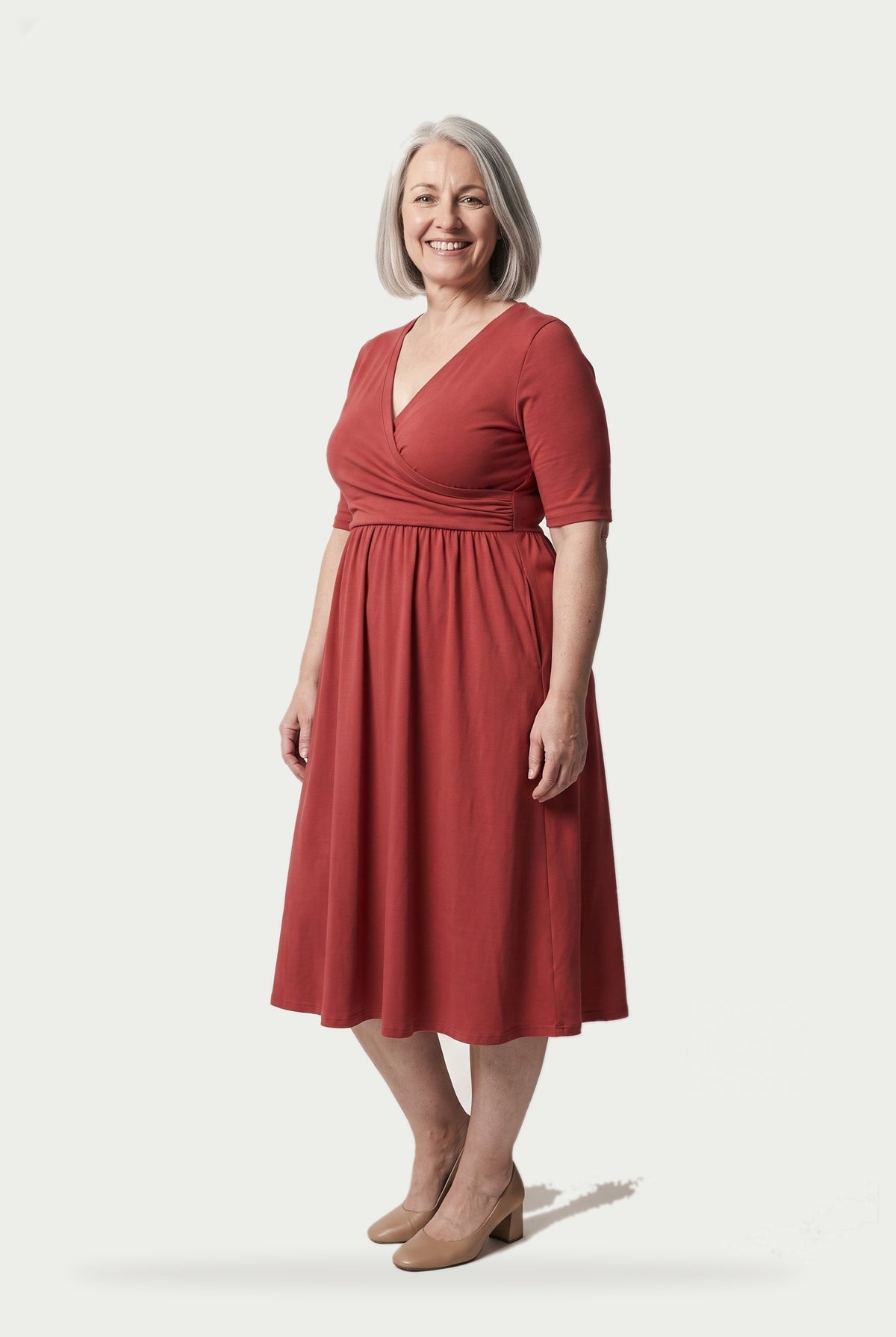 SOLTERI Juliette - Elegant Wrap Front Summer Dress