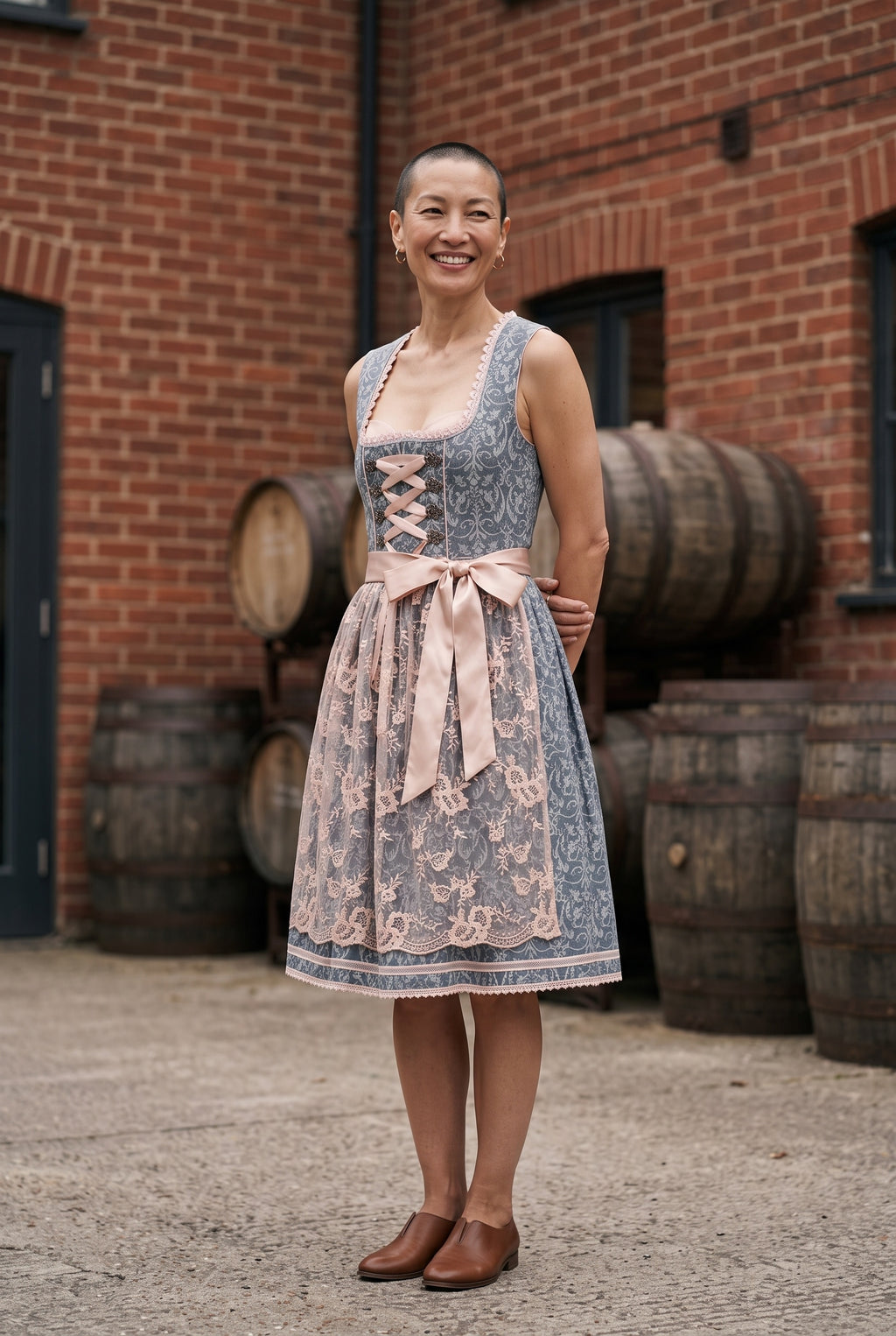SOLTERI Katerina - Elegant Midi Lace Dirndl Dress