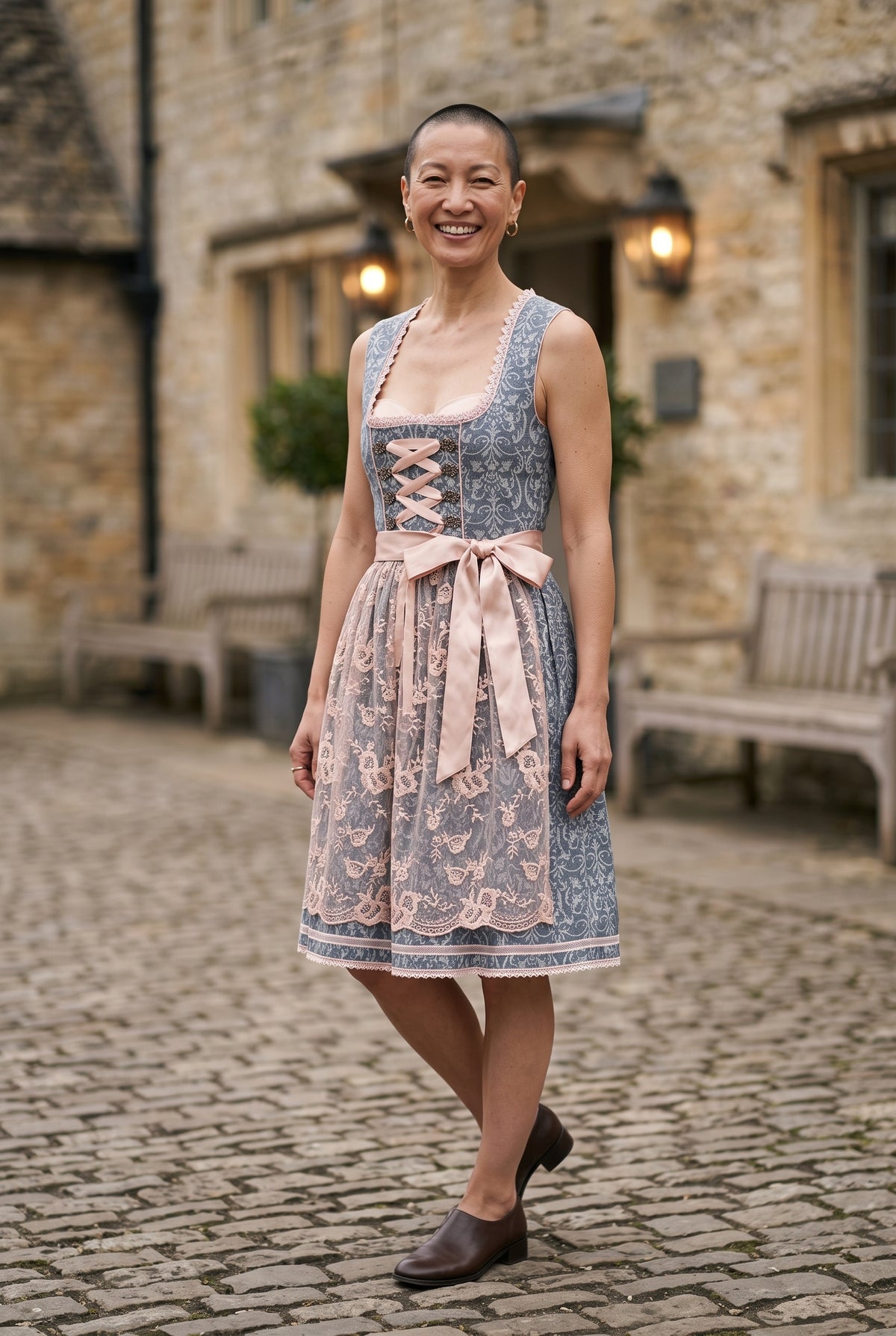 SOLTERI Katerina - Elegant Midi Lace Dirndl Dress