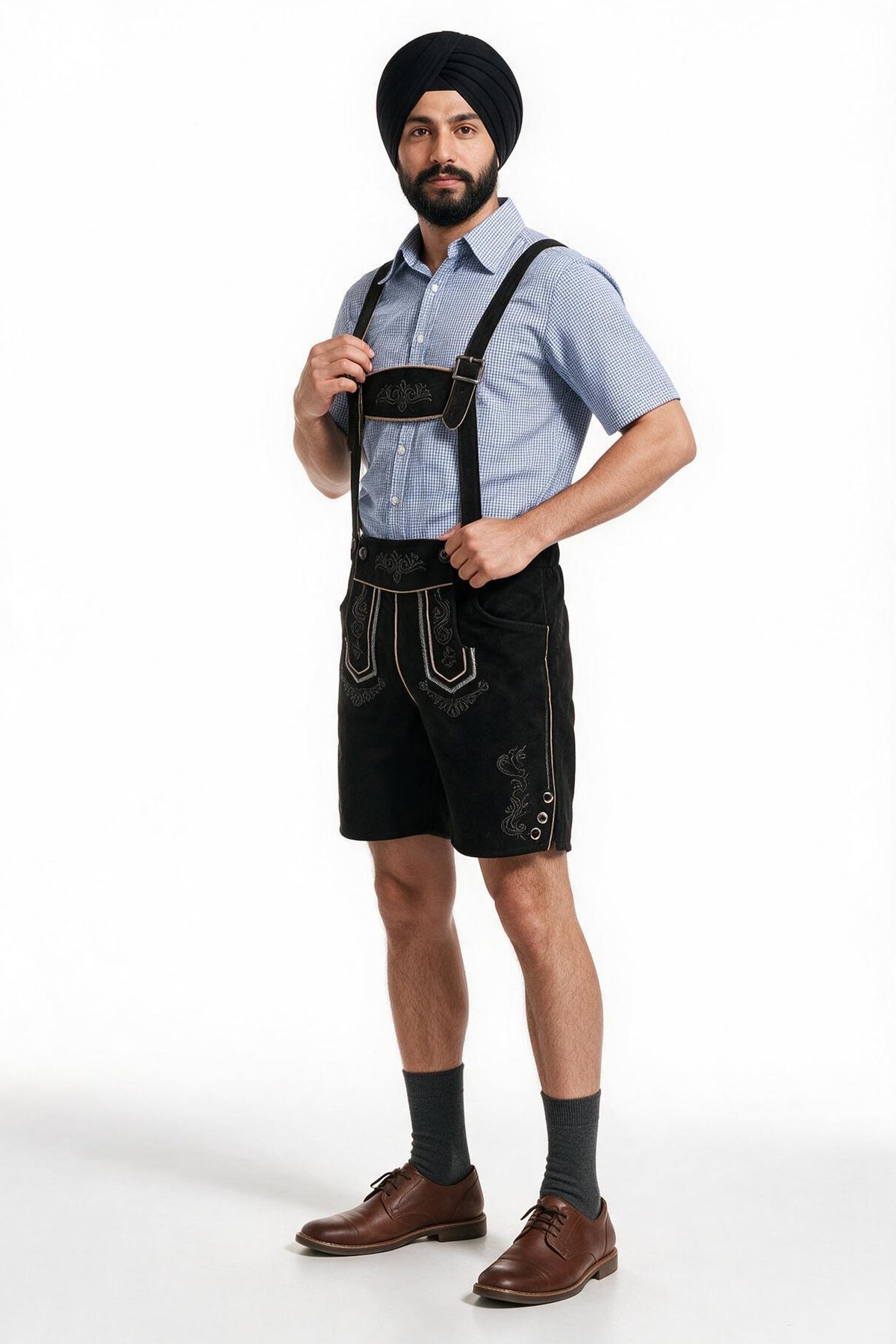 SOLTERI Konrad - Two-Piece Shirt and Braced Lederhosen Set