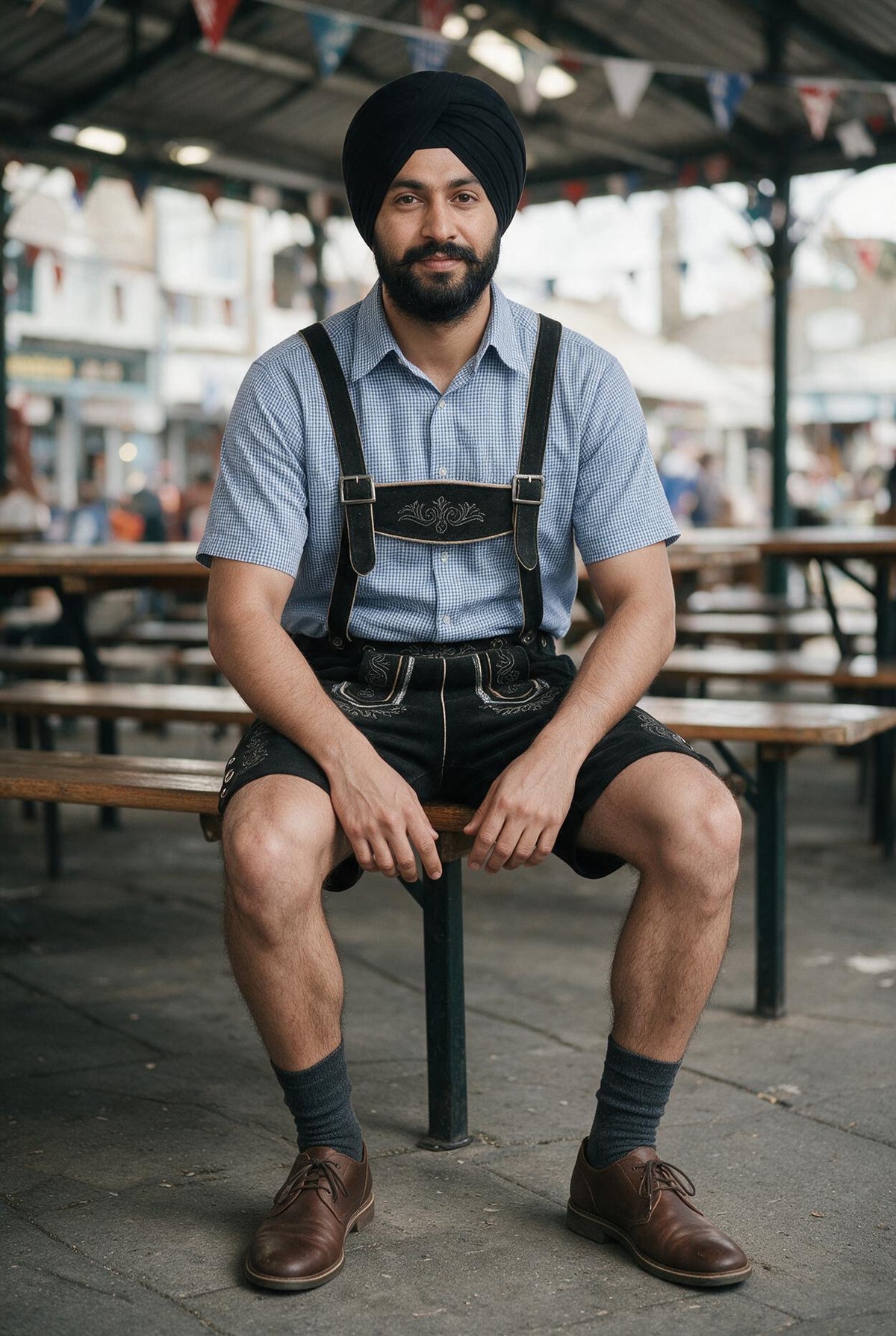 SOLTERI Konrad - Two-Piece Shirt and Braced Lederhosen Set