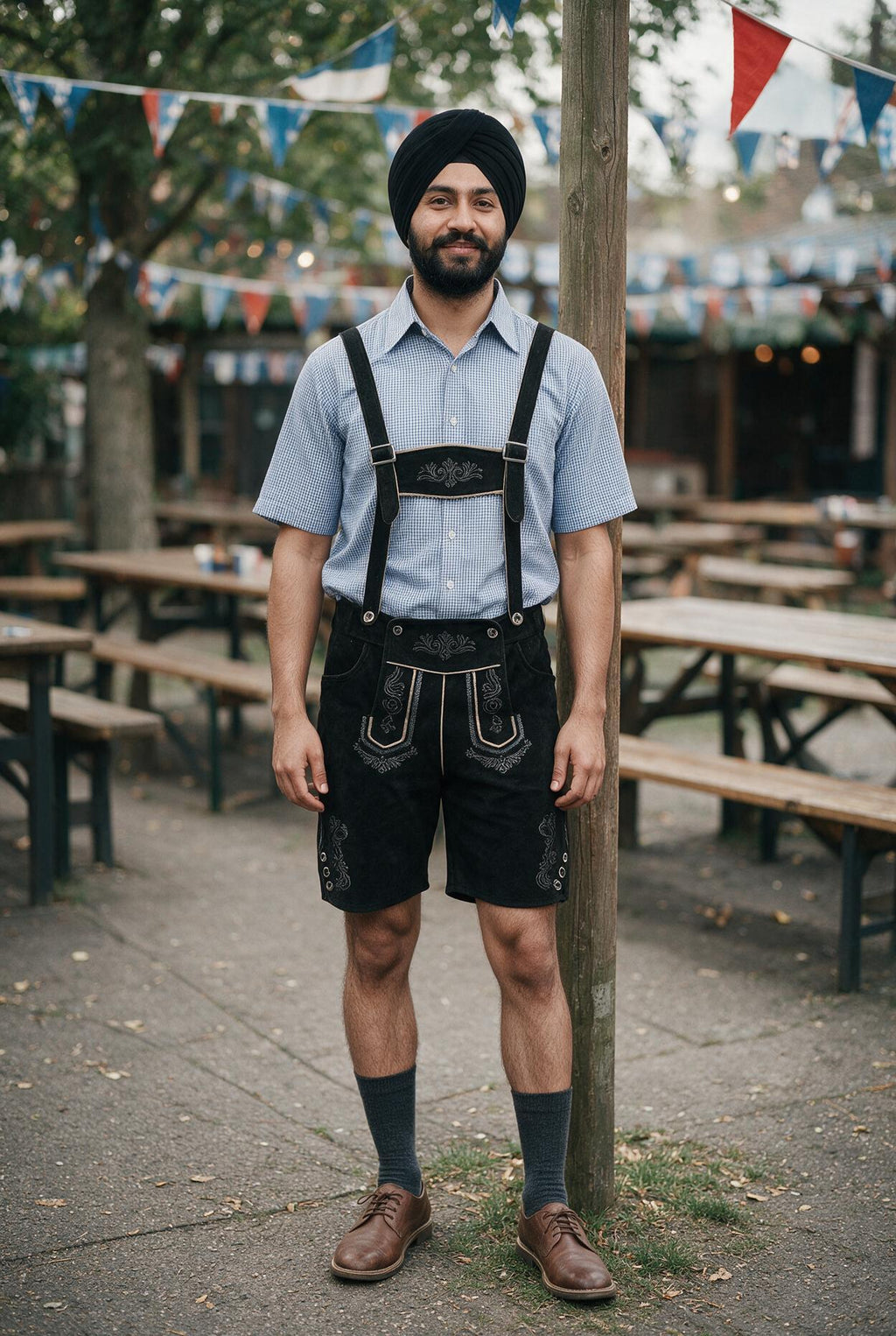 SOLTERI Konrad - Two-Piece Shirt and Braced Lederhosen Set