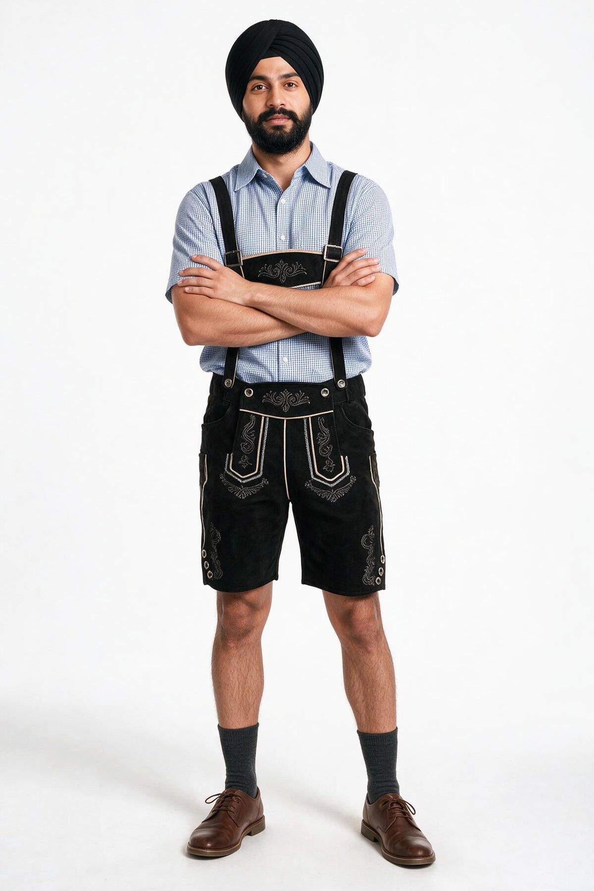 SOLTERI Konrad - Two-Piece Shirt and Braced Lederhosen Set
