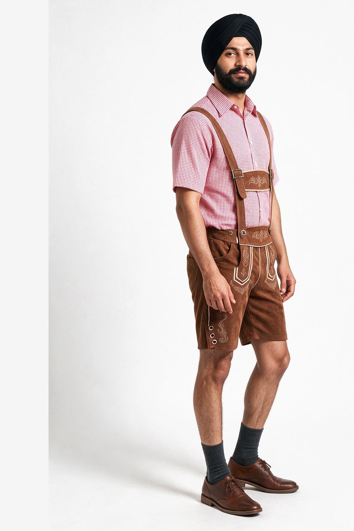 SOLTERI Konrad - Two-Piece Shirt and Braced Lederhosen Set