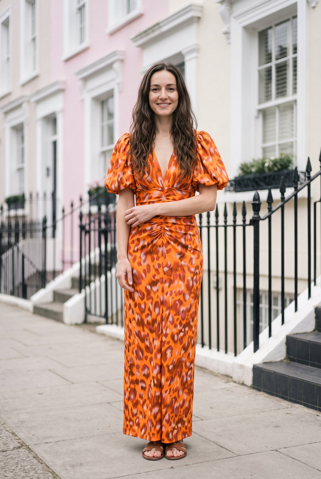 SOLTERI Lisbeth - Stylish Midi Dress with Puff Sleeves