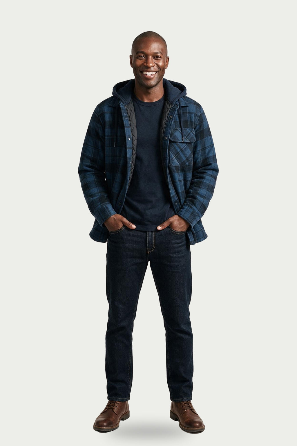SOLTERI Whitmore - Quilted Hooded Flannel Jacket