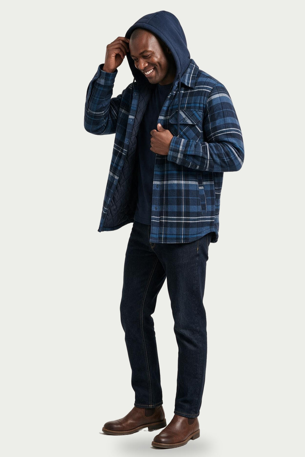 SOLTERI Whitmore - Quilted Hooded Flannel Jacket