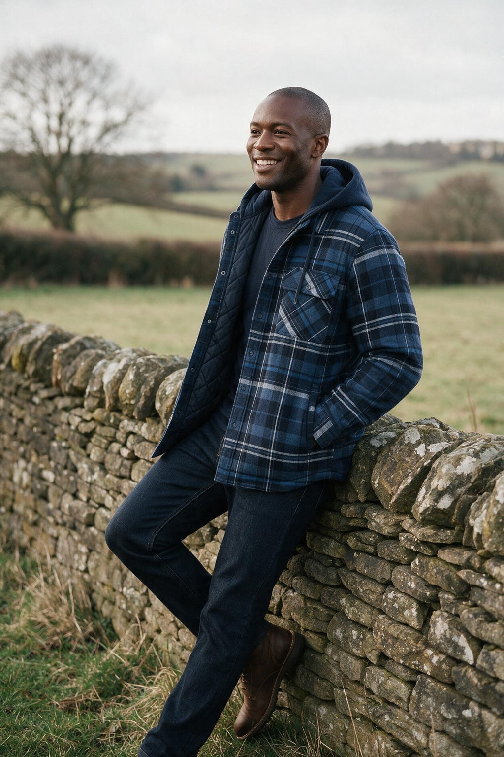SOLTERI Whitmore - Quilted Hooded Flannel Jacket