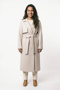 SOLTERI Clemence - Belted Wool-Look Wrap Coat
