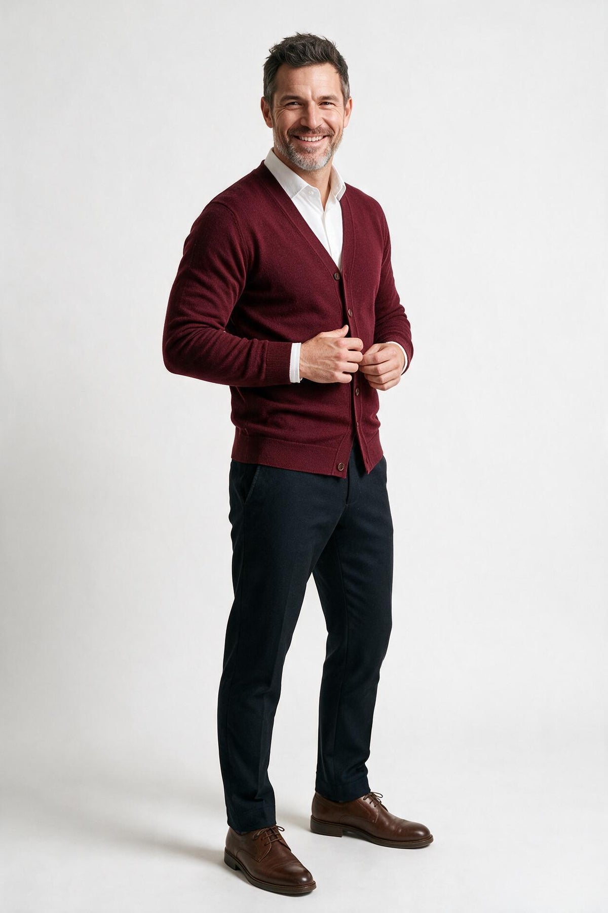 SOLTERI Luca Moretti | Elegant V-Neck Cardigan For Men
