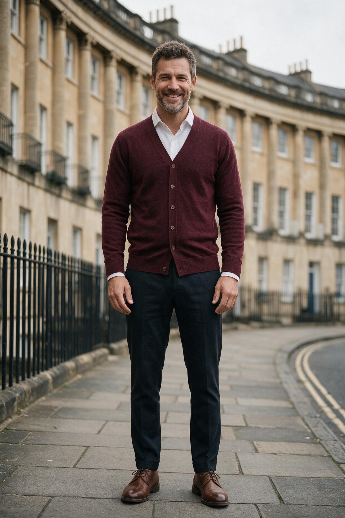 SOLTERI Luca Moretti | Elegant V-Neck Cardigan For Men