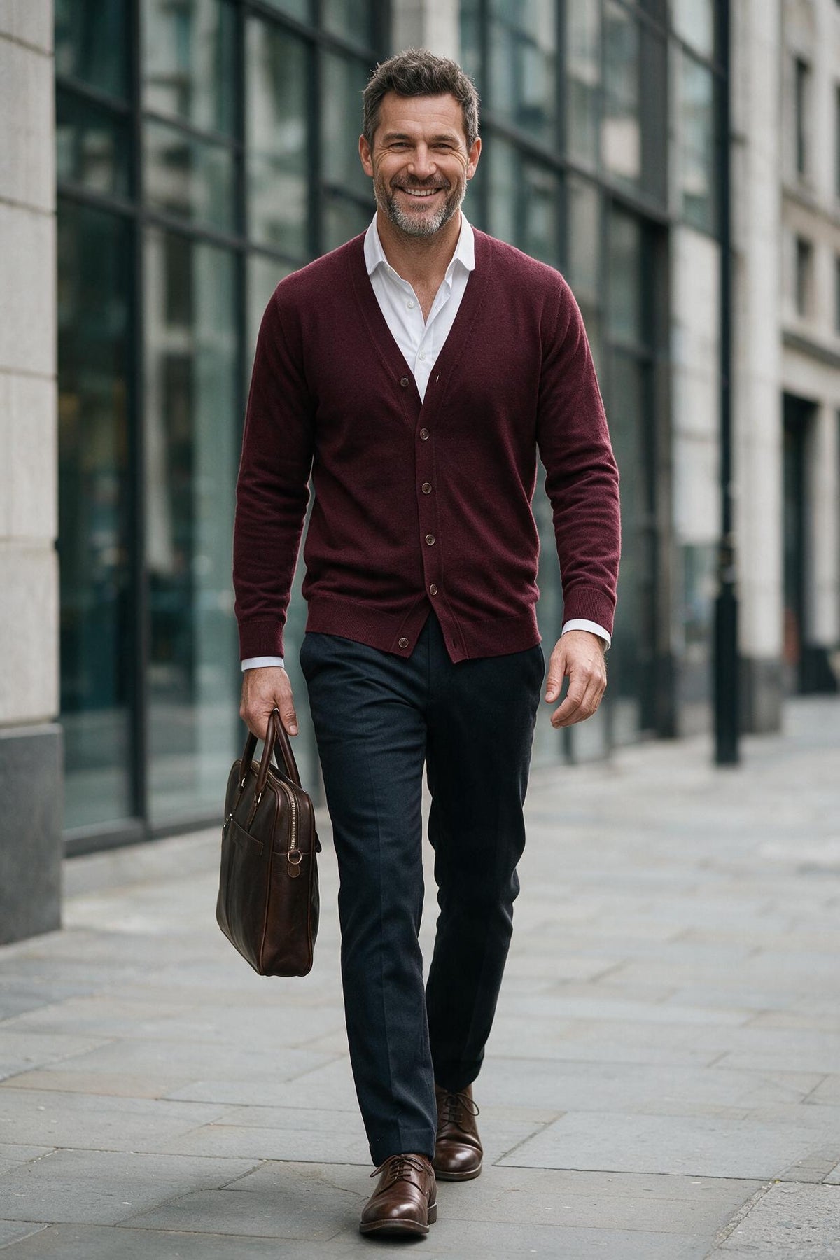 SOLTERI Luca Moretti | Elegant V-Neck Cardigan For Men