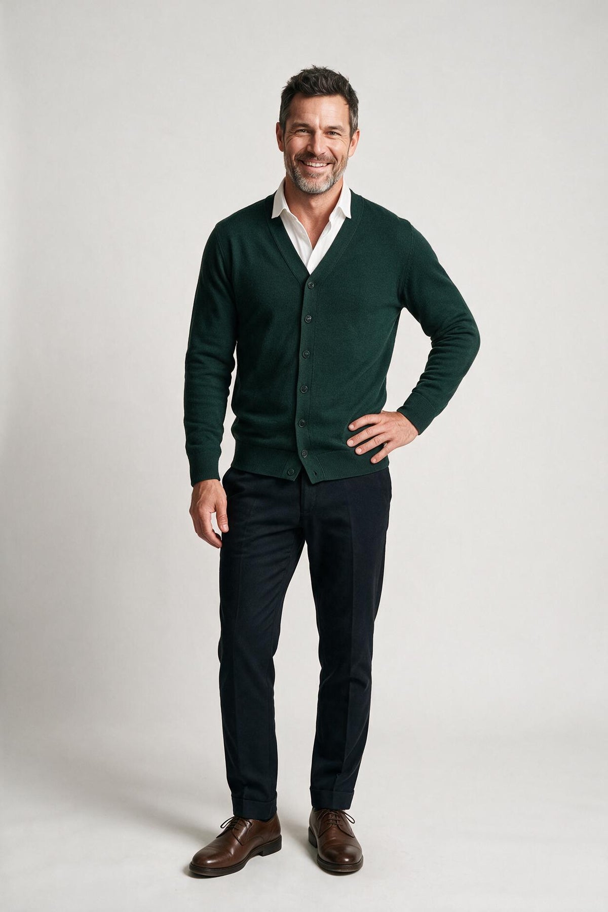 SOLTERI Luca Moretti | Elegant V-Neck Cardigan For Men