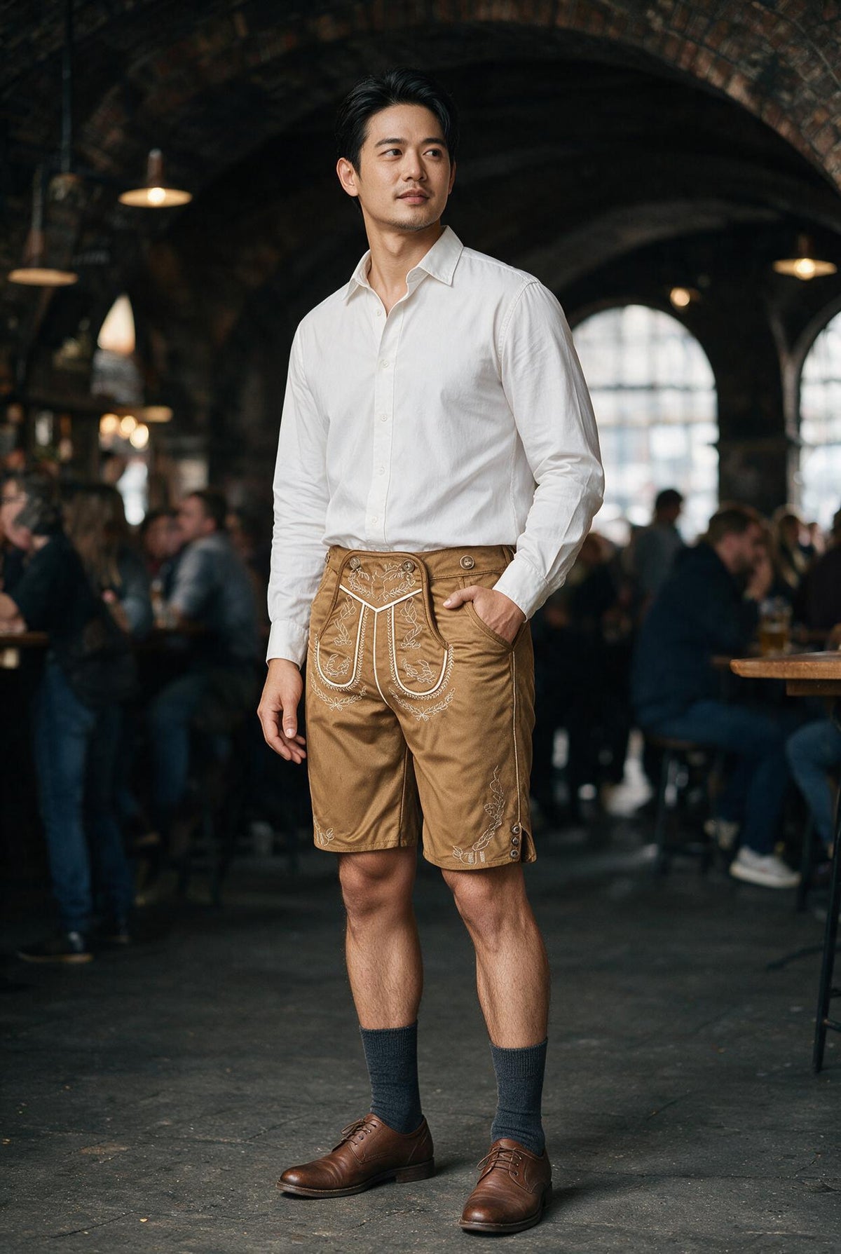 SOLTERI Lorenz - Embroidered Short Lederhosen