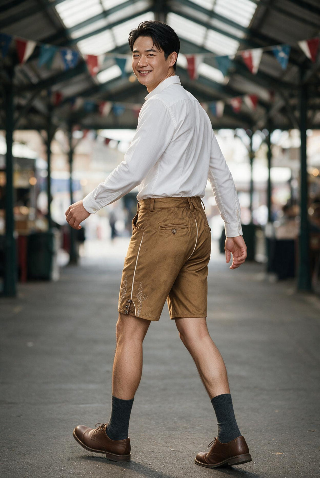 SOLTERI Lorenz - Embroidered Short Lederhosen