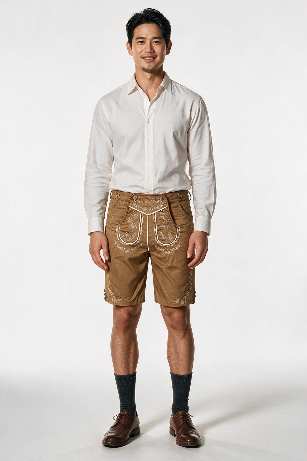 SOLTERI Lorenz - Embroidered Short Lederhosen