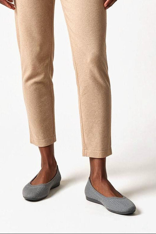 SOLTERI Marceline - Elasticated Ballet Flat - Grey