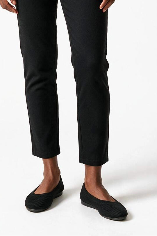 SOLTERI Marceline - Elasticated Ballet Flat - Black