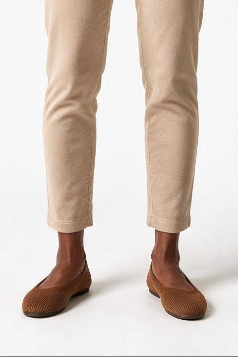 SOLTERI Marceline - Elasticated Ballet Flat - Brown
