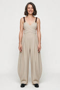 SOLTERI Iona - Crossed Cut-Out Sleeveless Jumpsuit