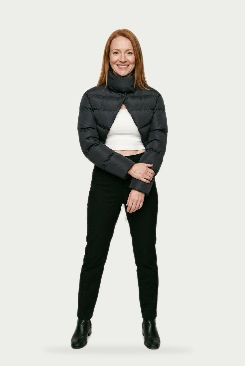 SOLTERI Nadia - Cropped Cut-Out Puffer Jacket