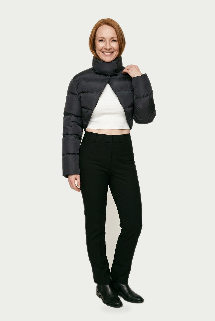 SOLTERI Nadia - Cropped Cut-Out Puffer Jacket