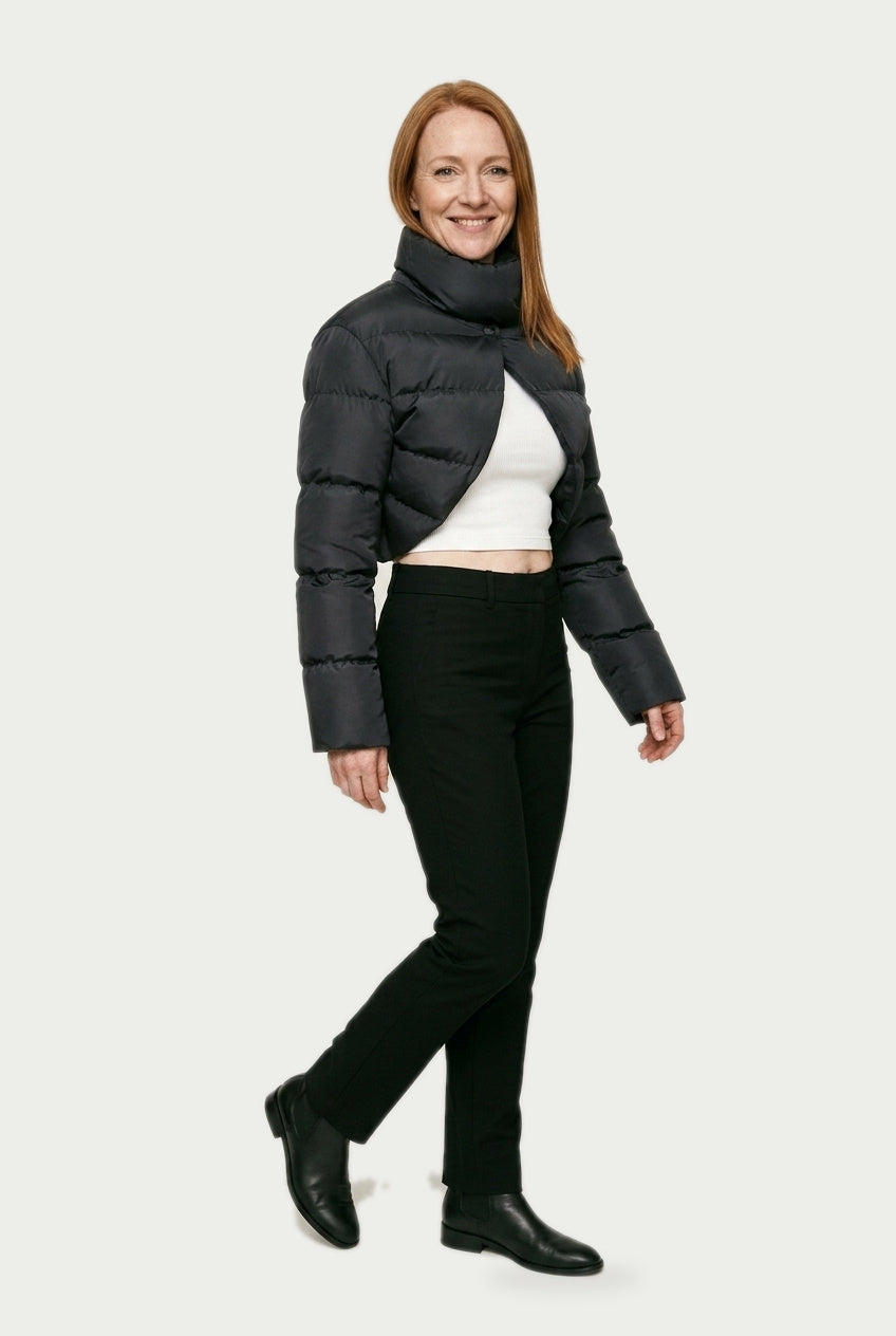 SOLTERI Nadia - Cropped Cut-Out Puffer Jacket