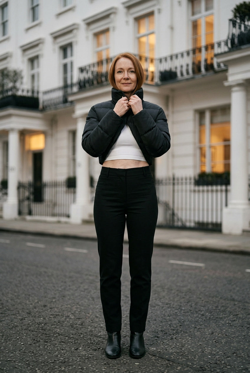 SOLTERI Nadia - Cropped Cut-Out Puffer Jacket