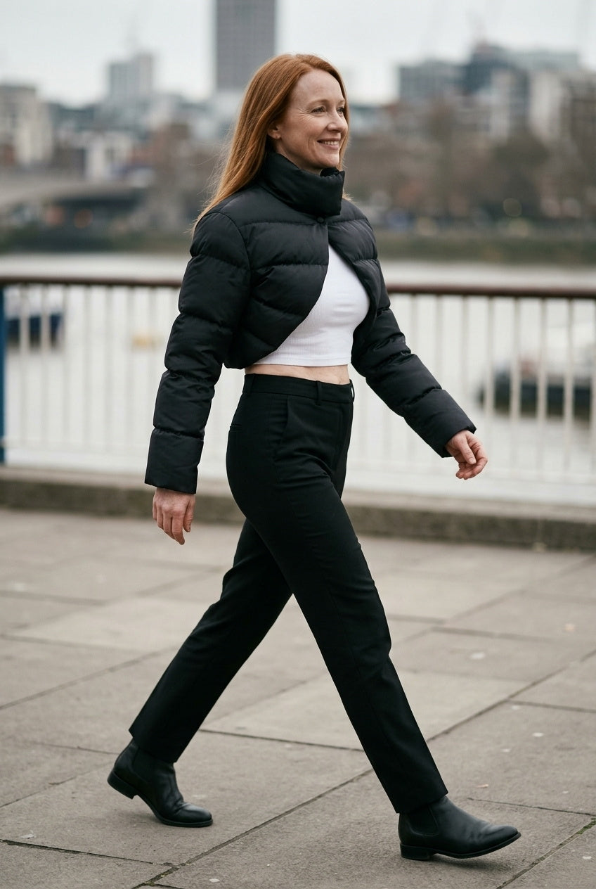 SOLTERI Nadia - Cropped Cut-Out Puffer Jacket