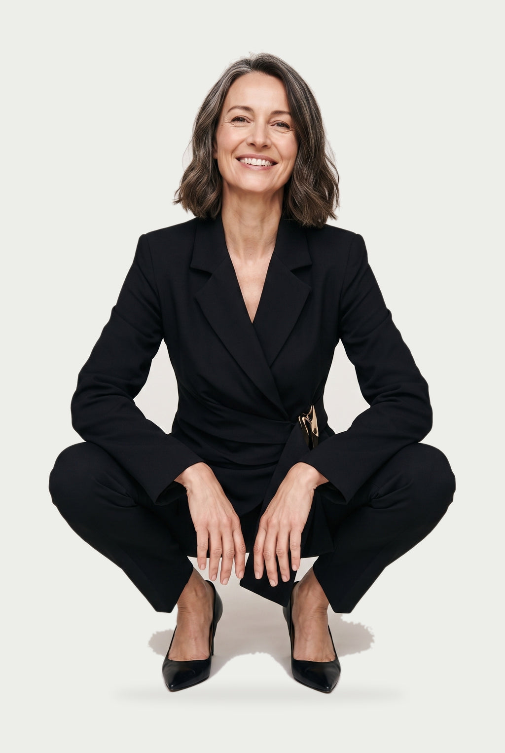 SOLTERI Solene - Ruched Wrap Blazer