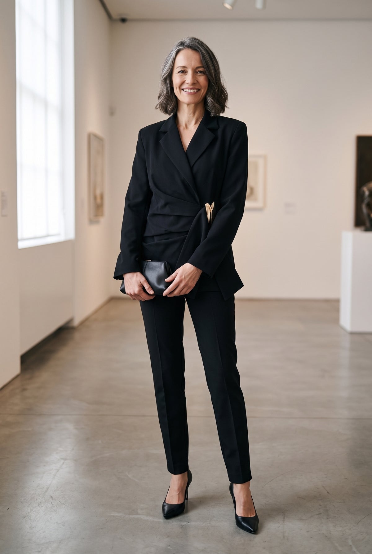 SOLTERI Solene - Ruched Wrap Blazer