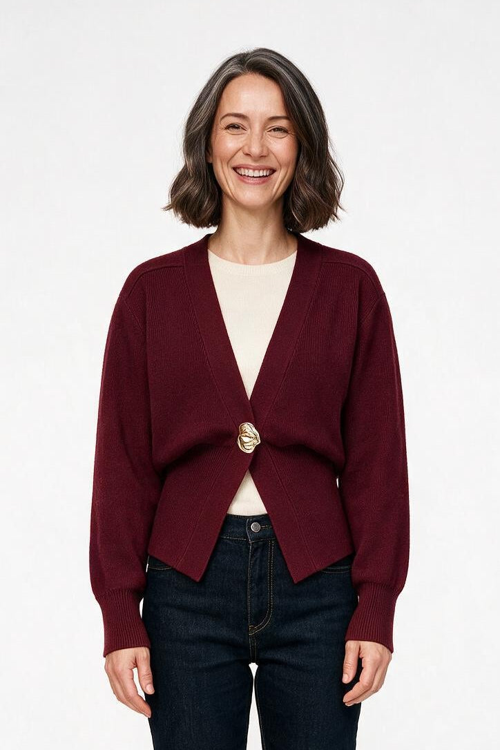 SOLTERI V-Neck Sweater Cardigan