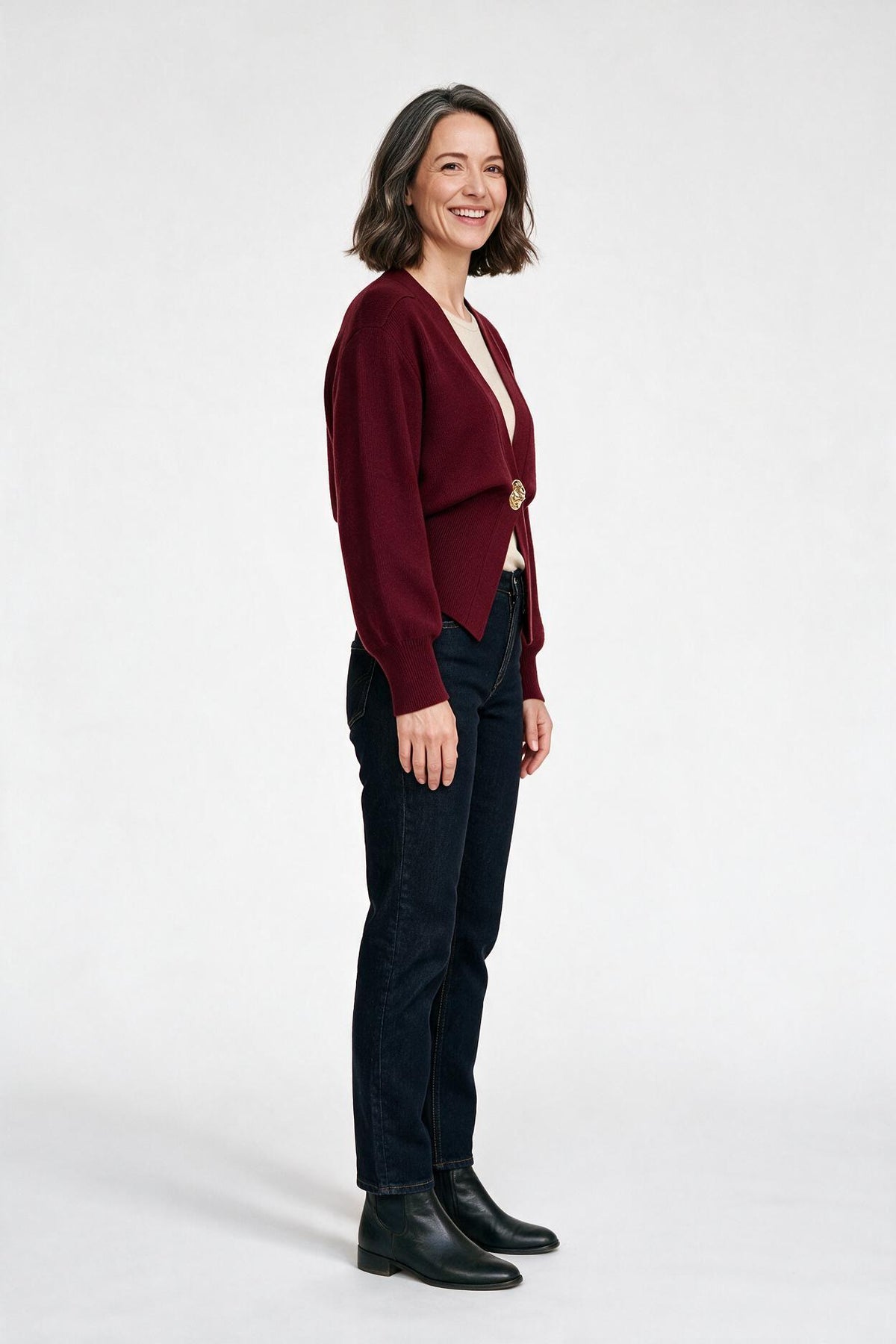 SOLTERI V-Neck Sweater Cardigan