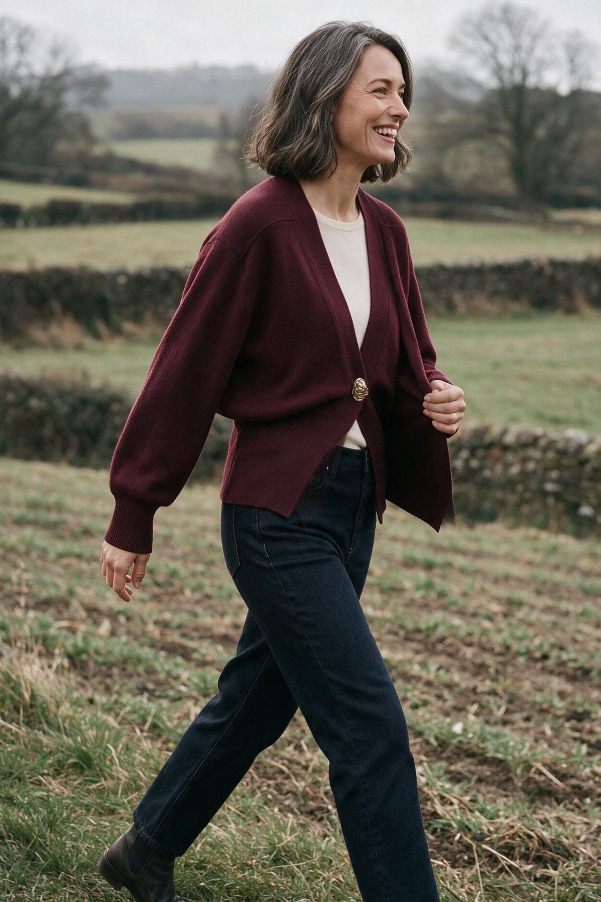 SOLTERI V-Neck Sweater Cardigan
