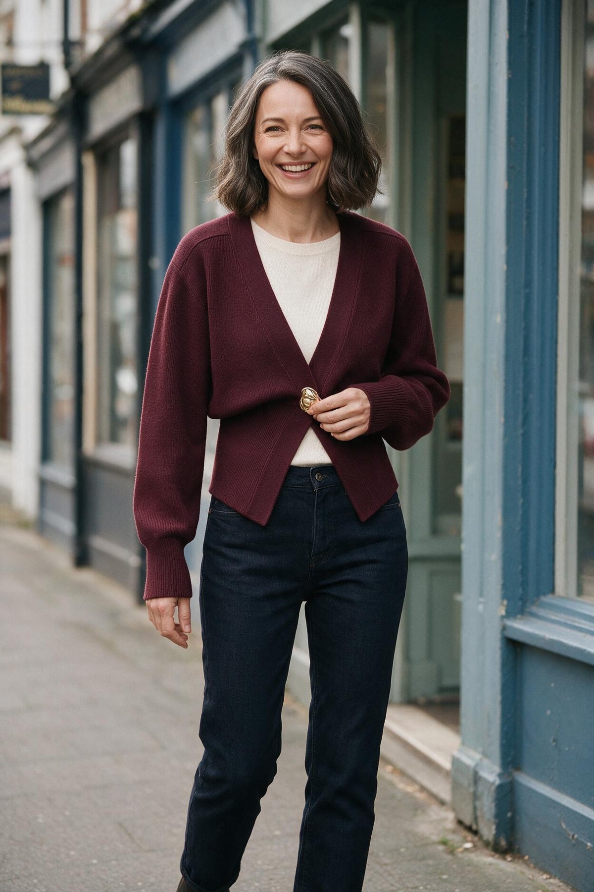 SOLTERI V-Neck Sweater Cardigan