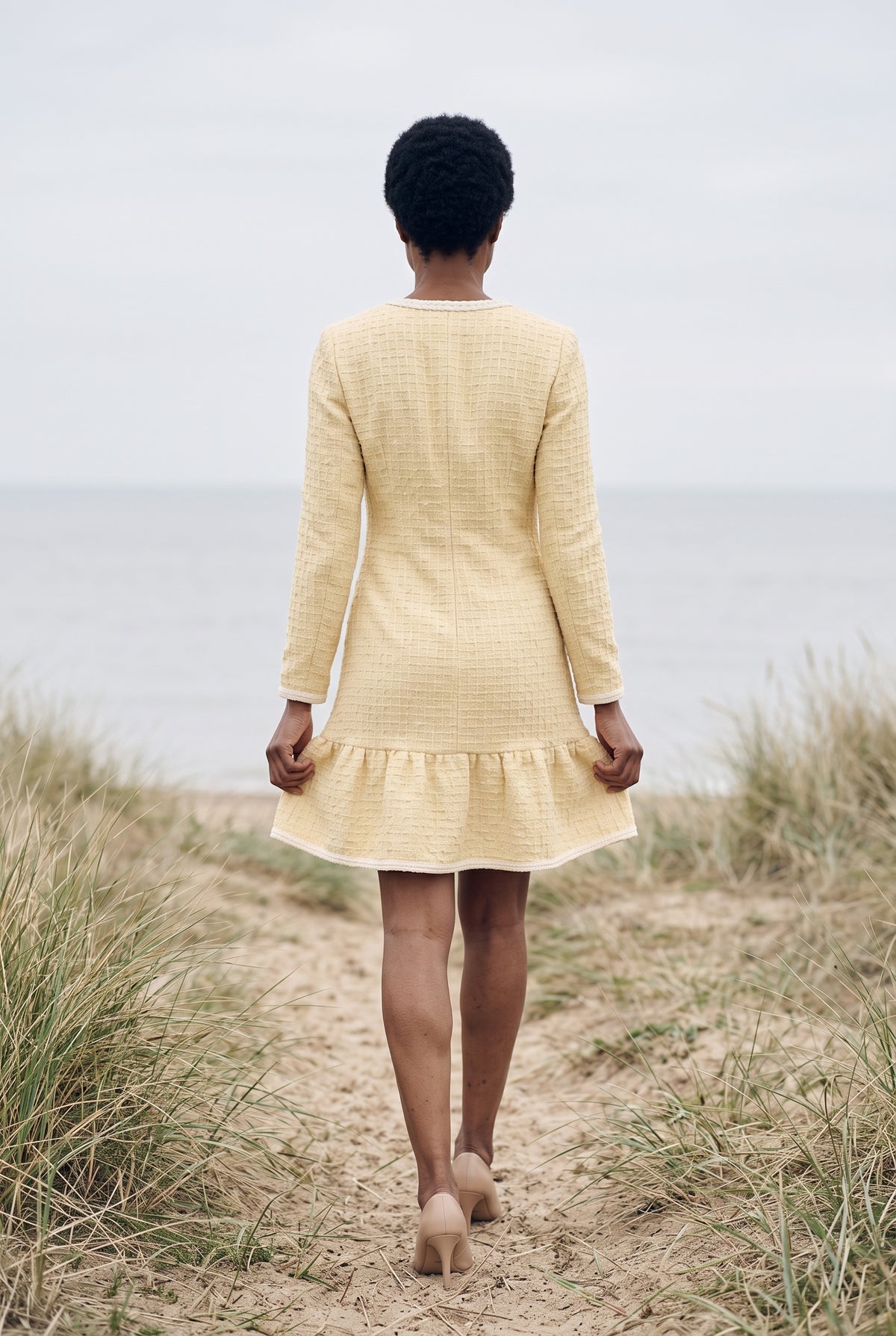 SOLTERI Mia - Elegant Autumn Double Breasted Knit Dress