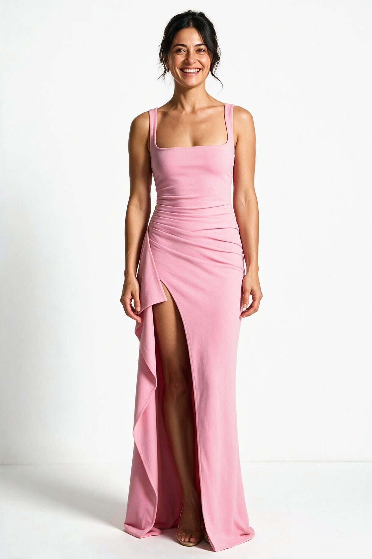 SOLTERI Ninon - Ruched Jersey Column Dress