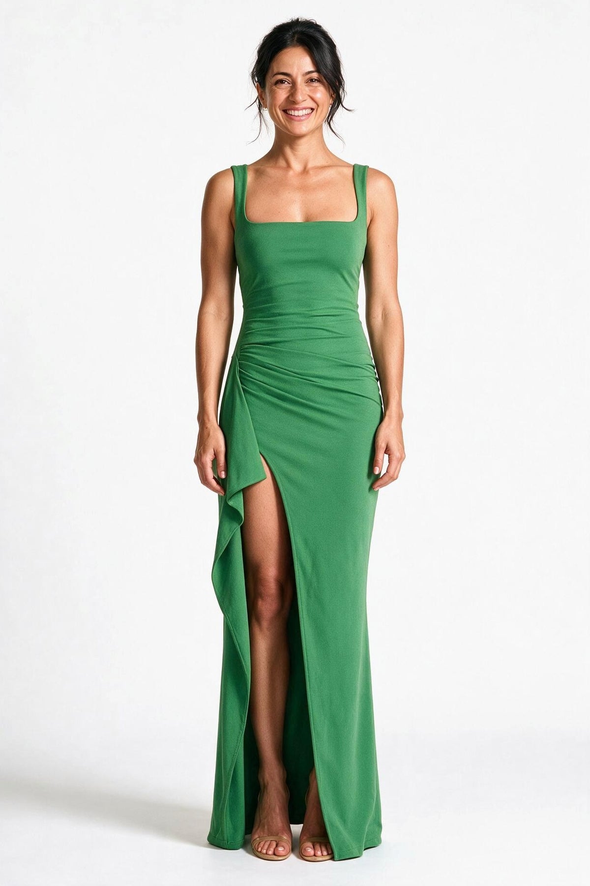 SOLTERI Ninon - Ruched Jersey Column Dress